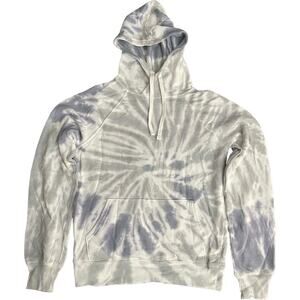 Kohl’s SO Hoodie Sweatshirt Adult Junior’s XS Gray Blue White Tie Dye Pocket EUC